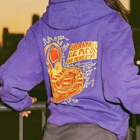NWT Brain Dead x Them Shred Technology Hoodie, Purple, Size: Medium - Picture 2 of 5